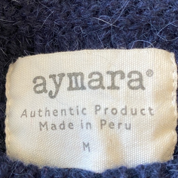 COPY - Aymara Baby Alpaca Wool Chunky Crewneck Sweater Size M - Picture 8 of 10